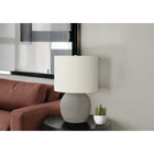 Monarch Specialties - Luminaire - 20 po H Lampe De Table - Béton Gris - Abat-Jour Ivoire / Crème - Contemporain-L'interrupteur à trois voies facile à utiliser maintient une seule ampoule (non fournie) avec une puissance maximum de 100 W/120 V pour ajuster l'ambiance lumineuse et éclairer ou assombrir instantanément une pièce