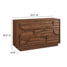 Modway - Bulwark 6 tiroirs Commode, Noyer-Motifs géométriques