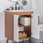 Modway - Energize 24" Vanette de salle de bain - Blanc cerise-Portes doubles à fermeture douce