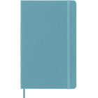Moleskine - Carnet classique, grand format, ligné, bleu corail, couverture rigide (5 x 8,25)-Angles arrondis