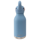 Asobu - Bouteille Bestie Acier inoxydable isolé sous vide - 16 oz - Éléphant-Extérieur Doux Au Toucher, Paille En Silicone Amovible 