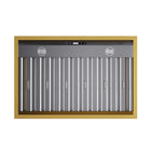 KUCHT KRH36SG 36 po Hotte murale - 900 CFM - Acier inoxydable avec accents dorés-Écran LCD à commande tactile par capteur permettant de choisir la vitesse appropriée