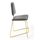 Modway - Ponder Performance Velvet Tabouret de comptoir - Gris-Vintage Glamour Style