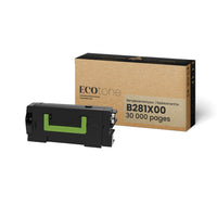 Ecotone - Lexmark B281X00 Reman Ecotone - Rendement très élevé - Noir-Couleur: Noir