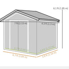 Outsunny - Abri de rangement 7' x 4', Maison à outils, marron clair vieilli-Fabriqué avec le meilleur acier galvanisé