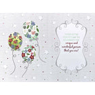 Rosedale Gold - Cartes de souhaits Fête avec enveloppes – 5-1/2 po x 8 po – Ballons fleuris – paquet de 6-Imprimées sur un papier de qualité non couché