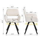 Homy Casa - Ensemble de 2 chaises pivotantes d'accueil pour bureau - Tissu beige-Look moderne simple parfait pour salle à manger, chambre ou bureau.