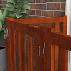 PawHut - Barrière pour chien pliable à 4 panneaux avec porte - brun-Couleur : Marron 