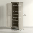 HOMCOM - Armoire de cuisine 48 po avec porte de grange - gris-Style ferme avec porte de grange qui complète toute décoration de cuisine 