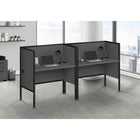 Monarch Specialties - Bureau A Cloison - 48 po L - Bureau - Travail - Qualité Commerciale - Stratifié Gris - Métal Noir - Moderne-Facile à assembler grâce aux instructions illustrées incluses, ce bureau de style contemporain est idéal pour se concentrer sur l'écriture, l'étude et d'autres tâches de travail, parfait pour les bureaux commerciaux ou les bibliothèques scolaires