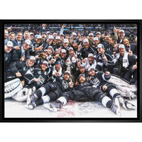 Los Angeles Kings 20x29 2014 Stanley Cup - Toile encadree - 31" x 22"-Impression sur toile de qualité supérieure avec bordures enveloppées
