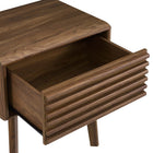 Modway - Render Table d’appoint, Noyer-Tiroir à glissière à extension complète