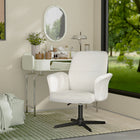 Homy Casa - Chaise de conférence pivotante pour bureau, Tissu beige-6