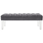 Modway - Valet Performance Velvet Banc - Gris-Limite de poids au développé couché : 330 lb.