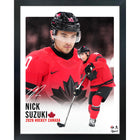 Frameworth - Nick Suzuki collage signature replica Hockey Canada 2026 - impression encadree - 16" x 20"-Produit sous licence officielle Hockey Canada mettant en vedette Nick Suzuki avec signature replica dans un collage multi-photos. Affichage encadre de qualite superieure de 16 par 20 pouces