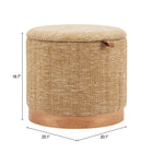Zuo - Fije Pouf de rangement - Jaune ocre-8