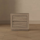 Manhattan Comfort - Table de nuit contemporaine Soren 26" à 2 tiroirs - Chêne naturel-Assemblage à domicile requis Tout le matériel inclus