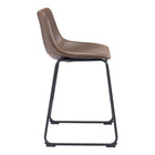 Zuo - Smart Tabouret de comptoir - Vintage Espresso - Ensemble de 2-Dimensions: 21,3 po L x 18,9 po L x 34,6 po H