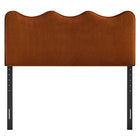 Modway - Athena Velours de performance résistant aux taches Tête de lit Queen size, Rouille-Quatre positions de montage ajustables