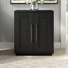 Hudson&Canal - Meuble d'appoint Tillman 28 po de largeur - Grain noir-Fabriqué à partir de matériaux MDF robustes avec une finition grainée noire