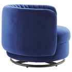 Modway - Embrace Touffe Performance Velvet Chaise pivotante - Marine noire-Tissu résistant aux taches durable