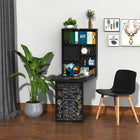 HOMCOM - Table murale pliante convertible - 23,5 po L x 37,25 po l x 57,75 po H - noir-Offre une surface de travail pratique et un accès aux compartiments de rangement lorsqu’il est ouvert