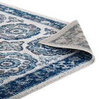 Modway - Entourage Treillis marocain floral vieilli d’Odile Tapis de 5 pi l x 8 pi L - Ivoire et bleu-Haute densité / Tissé à la machine