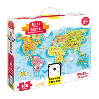 Banana Panda - Puzzle géant pour jeunes explorateurs « Que se passe-t-il dans le monde », 168 pièces, à partir de 6 ans-Puzzle de 60 pièces mettant en vedette des sirènes enchanteresses et des créatures sous-marines.