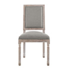 Modway - Court Tissu rembourré Fauteuil d’appoint de salle à manger Ensemble de 2 - Gris clair-8