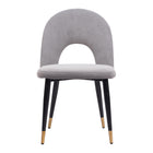 Zuo - Menlo Chaise de salle à manger - Gris - Ensemble de 2-Revêtement doux et lisse