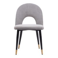 Zuo - Menlo Chaise de salle à manger - Gris - Ensemble de 2-Revêtement doux et lisse