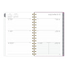 Mead - Agenda Blanc céleste scolaire hebdomadaire/mensuel 2026-2027 couverture rigide - 8 ½ po x 6 po - Multicolore - bilingue-Format des pages : 8 1/2 po H x 5 1/2 po l