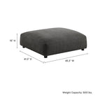 Modway - Solace Modulaire Tissu rembourré Ottoman - Charbon de bois-Tissu tissé texturé