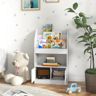 Qaba - Organisateur de rangement pour jouets, étagère pour livres pour enfants, chambre, crèche - blanc-Design moderne qui s’harmonise avec la décoration de la chambre d’enfant, de la chambre ou de la salle de jeux  
