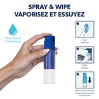 Quartet - Kit de nettoyage multi-usages Spray & Wipe-ENTRETIEN FACILE : Le chiffon en microfibre est doux et lavable. Il suffit de laver le tube à chiffon de nettoyage en microfibre à l'eau.