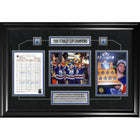 Edmonton Oilers 1990 Stanley Cup Champions Scoresheet Collage - Impression encadree - 36" x 24"-Qualité supérieure - scoresheet framed