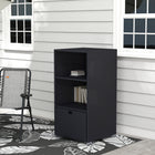 Outsunny - Armoire de rangement d’extérieur avec étagère et tiroir, brun foncé-Deux étagères supérieures permettent de ranger des serviettes propres, des bouteilles d'eau, des peignoirs et plus encore