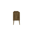 Manhattan Comfort - Meuble TV Bradley 62,99 po style Mid-Century Modern - Brun Rustique-Assemblage à domicile requis Tout le matériel inclus