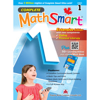 Popular Book Company - Complete MathSmart pour la 1re année - Édition étendue - Anglais-Des codes QR qui renvoient les élèves vers des vidéos éducatives en ligne 