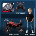 Aosom - Voiture électrique pour enfants, quad 12v/10ah - rouge-Moto pour enfant à pédale, vitesse pouvant atteindre un maximum de 1,8-5 mi/h (3-8 km/h). 