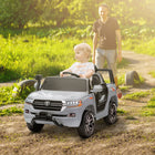 Qaba - Voiture RC électrique Toyota sous licence 12V pour enfants - gris-Phares doubles pour une meilleure visibilité en soirée 