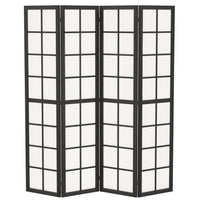HOMCOM - séparateur de pièce autoportant à 4 panneaux pour chambre - noir-Ajoute une intimité instantanée dans les chambres, bureaux ou toute autre pièce  
