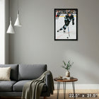 Logan Cooley Utah Mammoth - Toile encadree - 22" x 31"-Prêt à accrocher - livré entièrement assemblé