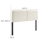Modway - Lindee Tissu Boucle Tête de lit Queen, Crème-7