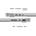 Apple - Portatif MacBook Pro 14 po - M4 Pro - 14 cœurs - SSD 1 To - Mémoire unifiée 24 Go - Argent - Anglais-Caméra et audio de pointe: Un son limpide et un cadrage toujours parfait grâce à la caméra 12MP Center Stage, aux trois micros de qualité studio et aux six haut-parleurs avec Audio spatial prenant en charge de Dolby Atmos