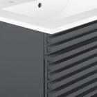 Modway - Render Support mural de 24" Vanette de salle de bain - Gris blanc-8