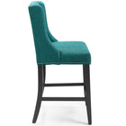 Modway - Baron Tissu rembourré Tabouret de comptoir - Sarcelle-Pieds en caoutchouc massif