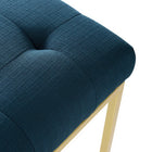 Modway - Privy Acier inoxydable doré Tissu rembourré Chaise d’accent pour salle à manger - Or Azur-Capacité de poids de la chaise : 331 lb.
