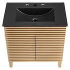 Modway - Render 30" Vanette de salle de bain - Noir de chêne-8