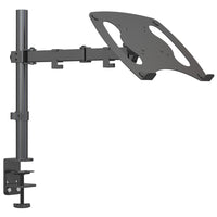 ShoppingAll - Support de bureau entièrement réglable pour ordinateur portable - Noir-Le bras et le plateau pour ordinateur portable (tous deux inclus) sont compatibles avec les schémas de montage VESA 75 mm x 75 mm ou 100 mm x 100 mm